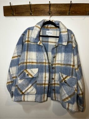 Plus Size Plaid Shacket - Canadian Brand!